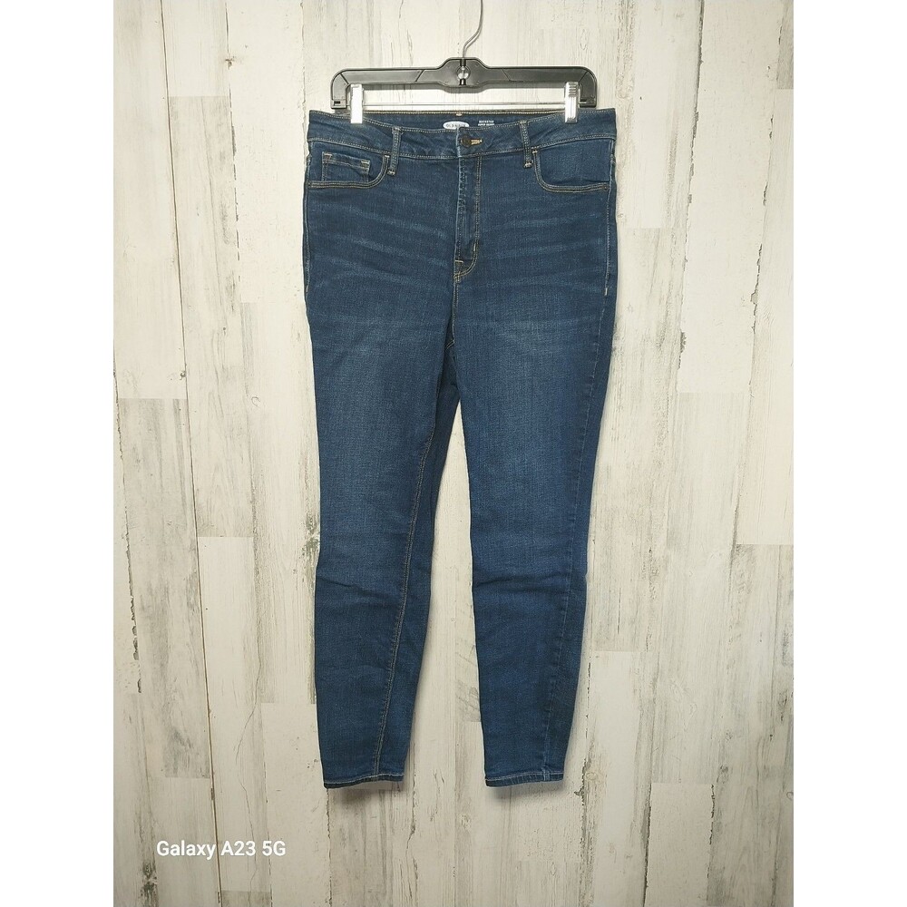 Old Navy Women’s Blue Rockstar Super Skinny High Rise Stretch Denim Size 12